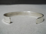 Marvelous Vintage Native American Navajo Sterling Silver And 14k Gold Bracelet Old-Nativo Arts