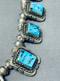 One Of The Best Vintage Native American Navajo Turquoise Choker Sterling Silver Necklace-Nativo Arts