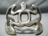 Detailed Vintage Navajo Frog Sterling Silver Native American Bracelet-Nativo Arts