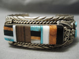 One Of Best Vintage Native American Navajo John Mike Turquoise Sterling Silver Bracelet Old-Nativo Arts