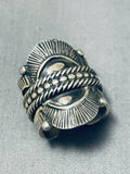 The Best Native American Navajo Extreme Detailed Saddle Sterling Silver Ring-Nativo Arts
