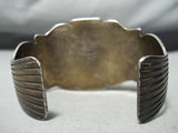 Heavy Patina Vintage Native American Navajo Royston Turquoise Sterling Silver Bracelet-Nativo Arts