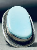 Native American Huge Authentic Tommy Jackson Turquoise Sterling Silver Ring-Nativo Arts