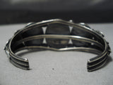 One Of The Best Vintage Native American Navajo #8 Turquoise Sterling Silver Bracelet Old-Nativo Arts