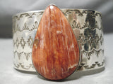 Electrifying Navajo Spiny Oyster Sterling Silver Bracelet Native American-Nativo Arts