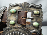Huge Vintage Native American Navajo Royston Turquoise Sterling Silver Concho Belt Old-Nativo Arts