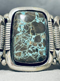 Tommy Platero Vintage Native American Navajo Gilbert Turquoise Sterling Silver Bracelet-Nativo Arts