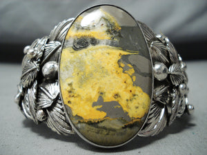 Phenomenal San Felipe Bumblebee Sterling Silver Bracelet Huge-Nativo Arts
