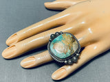 Big Important Vintage Native American Navajo Ben Begaye (d.) Turquoise Sterling Silver Ring-Nativo Arts