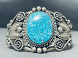 Desired Spiderweb Turquoise Vintage Native American Navajo Sterling Silver Bracelet-Nativo Arts