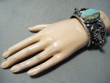 145 Grams San Felipe 8 Turquoise Sterling Silver Scorpions Bracelet-Nativo Arts