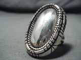 Marvelous Vintage Navajo Native American Sterling Silver Ring Old-Nativo Arts