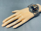 The Most Unique Vintage Native American Navajo Brown Jasper Sterling Silver Bracelet-Nativo Arts