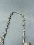 Absolutely Gorgeous Vintage Native American Navajo Sterling Silver Concho Necklace-Nativo Arts