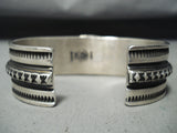 Native American Important Famous Al Jake High Grade Turquoise Sterling Silver Bracelet-Nativo Arts