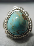 Marvelous Vintage Native American Navajo Royston Turquoise Sterling Silver Ring Old-Nativo Arts