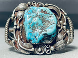 Important Andy Kirk Vintage Native American Navajo Turquoise Sterling Silver Bracelet Old-Nativo Arts