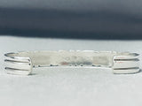 Dramatic Native American Navajo Sterling Silver And 14k Gold Signed Bracelet-Nativo Arts
