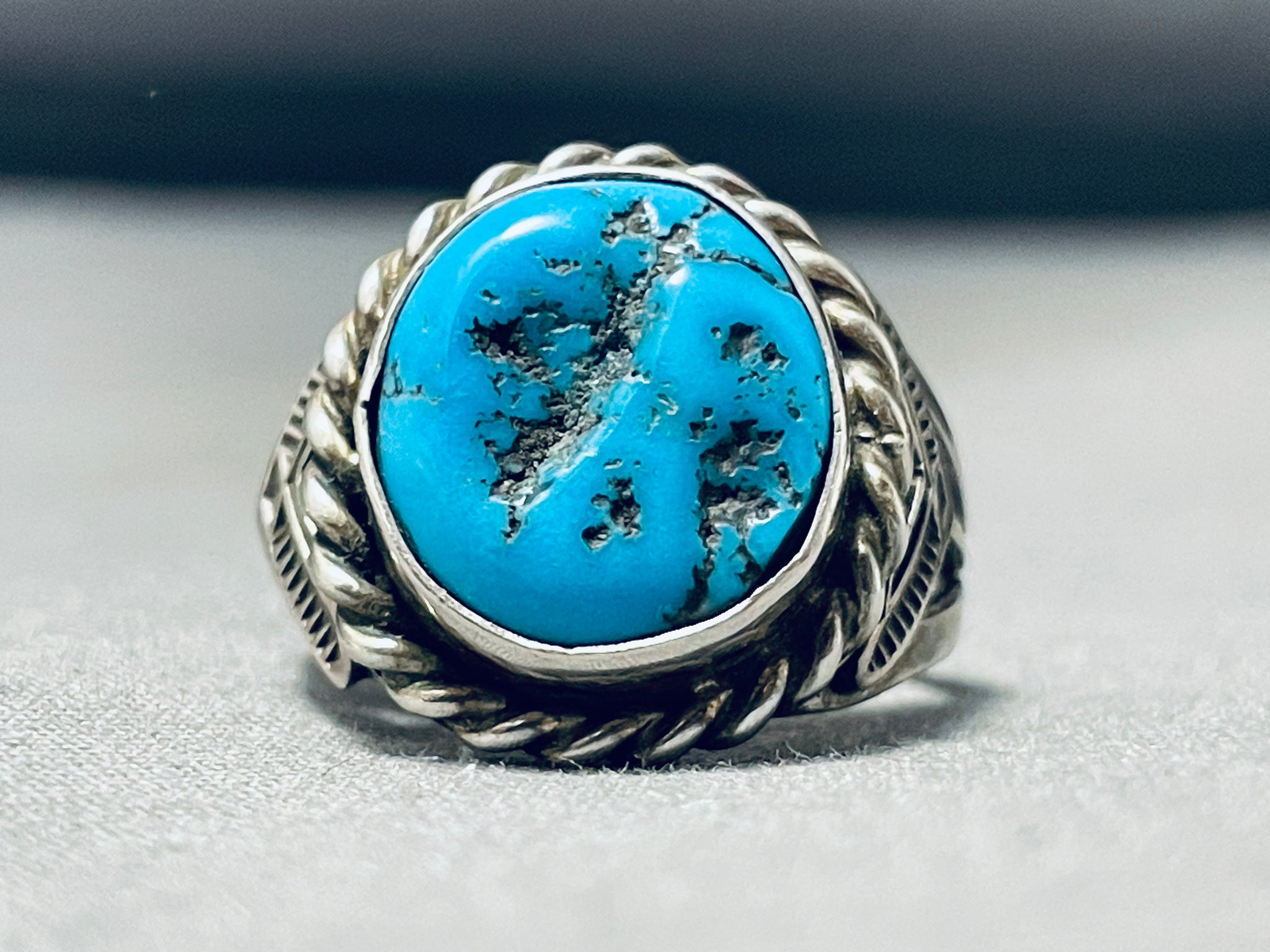 Antique or buy Vintage Sterling Silver and Turquoise Ring Signed