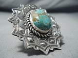Amazing San Felipe Native American 8 Turquoise Sterling Silver Ring-Nativo Arts