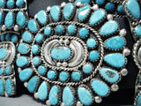 Authentic Native American Navajo Victor Moses Begay Turquoise Sterling Silver Concho Belt-Nativo Arts