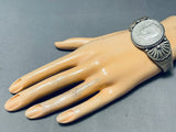 Native American One Of The Most Unique Vintage Cal Martinez Sterling Silver Bracelet-Nativo Arts