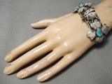 So Unique!! Vintage Native American Navajo Lady Bug Sterling Silver Heavy Bracelet-Nativo Arts