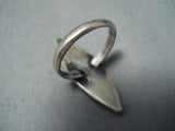 Superb Vintage Native American Navajo Turquoise Mother Of Pearl Sterling Silver Ring-Nativo Arts