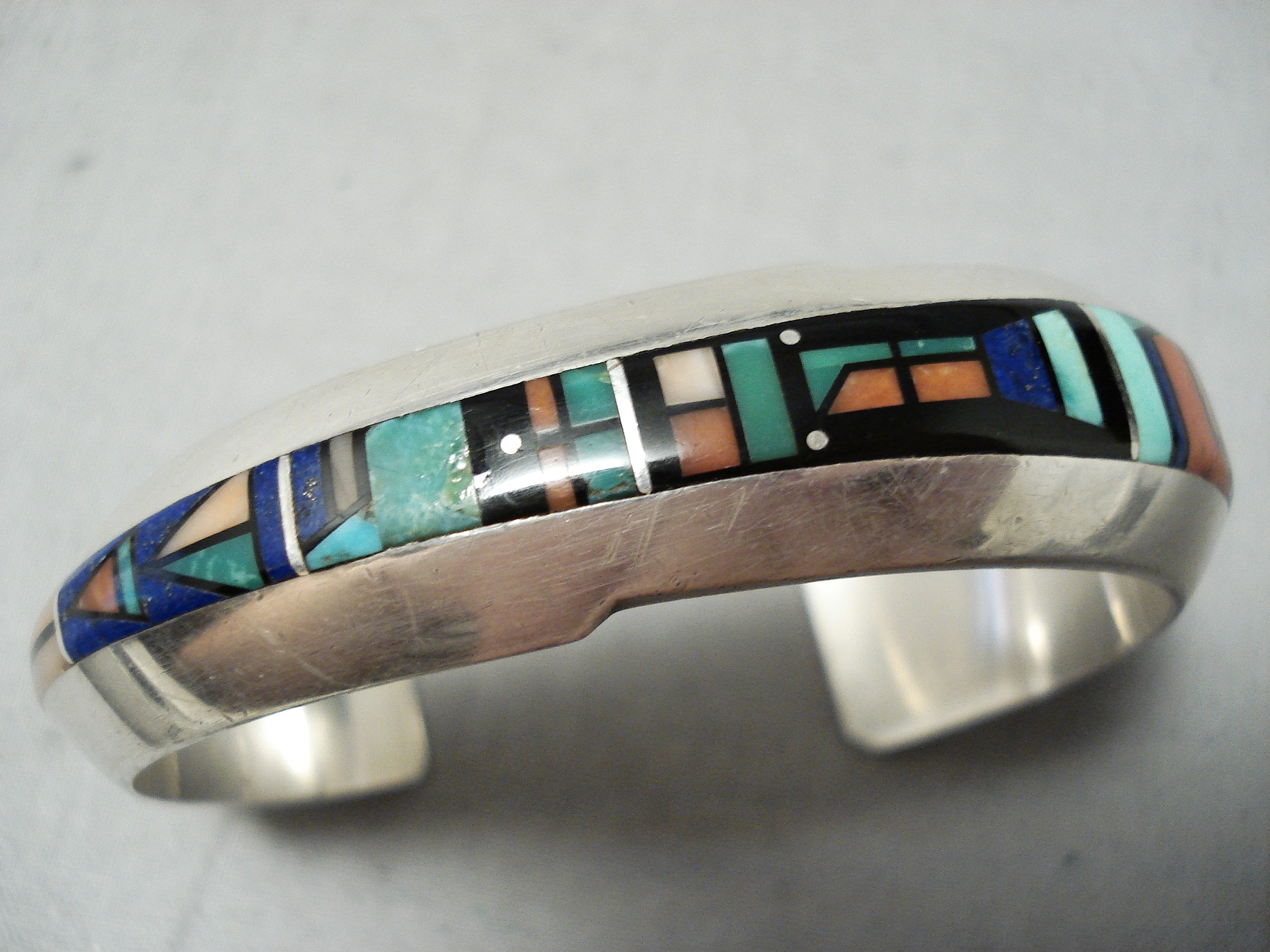 Harrison Jim Silver Wide Cuff Bracelet Jim 