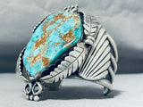 Important Vintage Native American Navajo Rare Deposit Turquoise Sterling Silver Bracelet-Nativo Arts