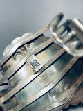 One Of The Most Highly Detailed Native American Navajo Sterling Silver Bracelet-Nativo Arts