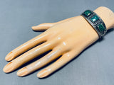 Early Vintage Native American Navajo Cerrillos Turquoise Sterling Silver Bracelet-Nativo Arts