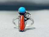 Special Vintage Native American Navajo Sleeping Beauty Turquoise Sterling Silver Ring-Nativo Arts