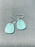 Beautiful Authentic Native American Navajo Turquoise Sterling Silver Earrings-Nativo Arts