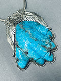 Very Important Vintage Native American Navajo Ben Begaye (d.) Turquoise Sterling Silver Necklace-Nativo Arts