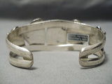 Opulent Vintage Native American Navajo Royston Turquoise Sterling Silver Bracelet Old-Nativo Arts