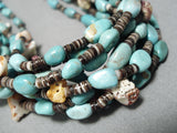 Important Rye Whitegoat Navajo Turquoise Native American Necklace-Nativo Arts