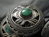 Best Vintage Native American Navajo Green Turquoise Sterling Silver Concho Belt Old-Nativo Arts