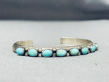 Impressive Vintage Native American Navajo Old Kingman Turquoise Sterling Silver Bracelet-Nativo Arts