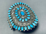 Authentic Vmb Vintage Native American Navajo Turquoise Sterling Silver Bracelet Old-Nativo Arts
