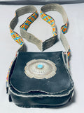 Mini Pouch Purse Sterling Silver Vintage Native American Navajo Turquoise-Nativo Arts