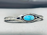 Important Kee Vintage Native American Navajo Turquoise Sterling Silver Bracelet-Nativo Arts