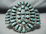 Authentic Vintage Native American Navajo Larry Moses Begay Turquoise Sterling Silver Bracelet-Nativo Arts