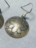 Beautiful Vintage Native American Navajo Sterling Silver Earrings-Nativo Arts