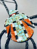 Native American Superior Santo Domingo Turquoise Sterling Silver Bolo-Nativo Arts