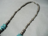 Intricate Vintage Native American Navajo Zuni Turquoise Sterling Silover Squash Blossom Necklace-Nativo Arts