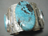 Colossal Native American Turquoise Sterling Silver Bracelet Cuff-Nativo Arts