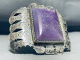 One Of The Best Ever Vintage Native American Navajo Sugulite Sterling Silver Bracelet-Nativo Arts