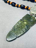 Native American Signed Double Sided Vintage Santo Domingo Turquoise Sterling Silver Necklace-Nativo Arts