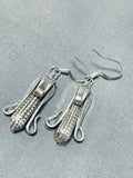 Very Rare Corn Cob Native American Navajo Sterling Silver Earrings-Nativo Arts